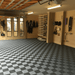 A garage using Slate Grey Swisstrax tiles on the floor